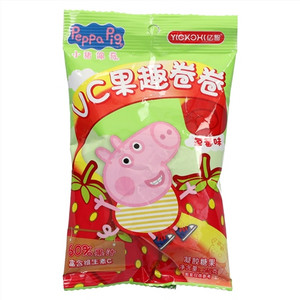 YICKCHI亿智Peppa Pig小猪佩奇草莓味VC果趣卷卷
