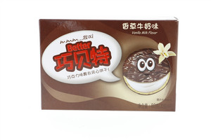 巧贝特香草牛奶味巧克力裹衣夹心饼干80克