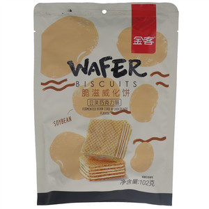 金客豆乳巧克力味脆滋威化饼