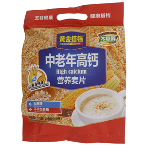  黄金搭档木糖醇中老年高钙营养麦片