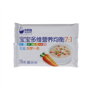 谷妈咪宝宝多维营养均衡7：1无盐胡萝卜面