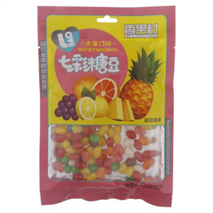 香果村水果口味七彩糖豆（凝胶糖果）