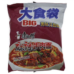康师傅大食袋麻辣牛肉面