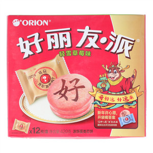 ORION好丽友·派轻雪草莓味涂饰蛋类芯饼