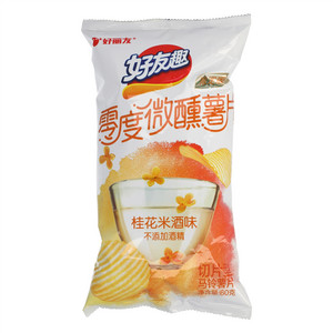 好丽友好友趣桂花米酒味切片型马铃薯片