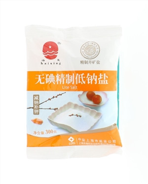海星无碘精制低钠盐300g
