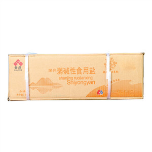 鲁晶牌加碘深井弱碱性食用盐箱装（健康生活系列）