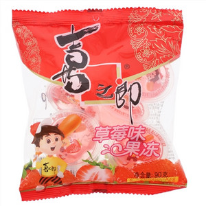 喜之郎90克草莓味果冻