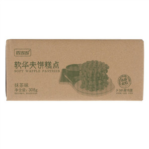香当当抹茶味软华夫饼热加工糕点