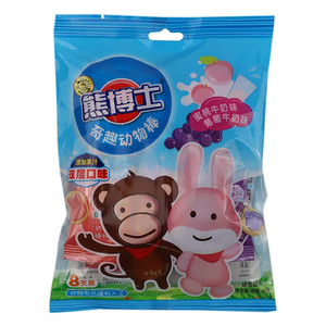 熊博士奇趣动物棒（蜜桃牛奶味+葡萄牛奶味）