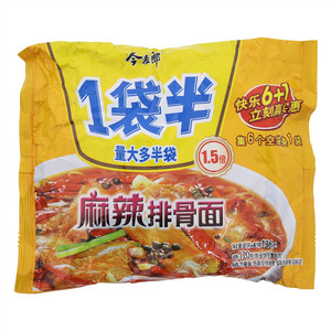 1袋半麻辣排骨面