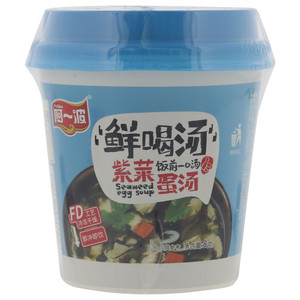 阿一波鲜喝汤紫菜蛋汤