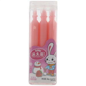 顽皮兔草莓味益生菌棒棒冰
