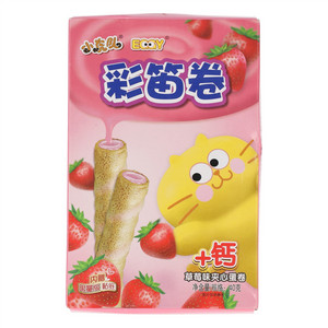 康师傅彩笛卷草莓味夹心蛋卷