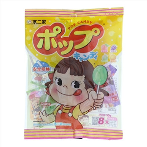 不二家蜜桃味+葡萄味+哈密瓜味+香橙味棒棒糖