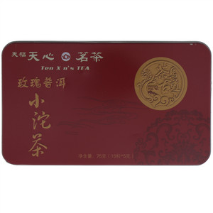 天福天心茗茶玫瑰普洱小沱茶