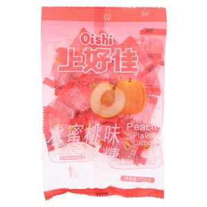 上好佳嘟粉水蜜桃味硬糖