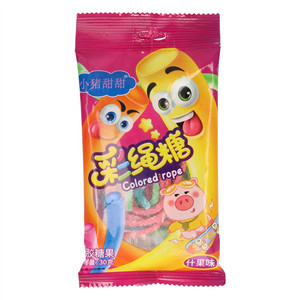 小猪甜甜彩绳糖(什果味)