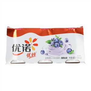 优诺优丝蓝莓果粒风味发酵乳