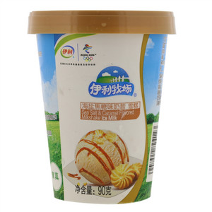 伊利牧场海盐焦糖味奶昔雪糕