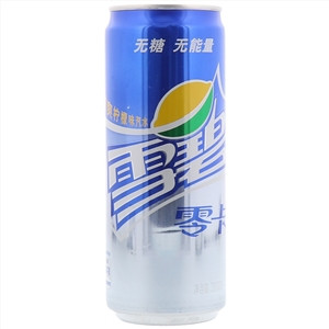 雪碧零卡330ml 单罐sleek can