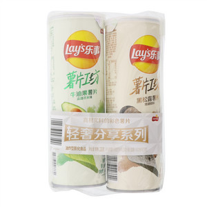 乐事薯片工坊组合包Q4(黑松露+牛油果)104克*2罐