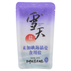雪天未加碘海晶盐食用盐