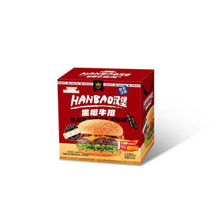 可好麦128g黑椒牛排即食汉堡