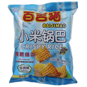 百吉猫牛肉味小米锅巴
