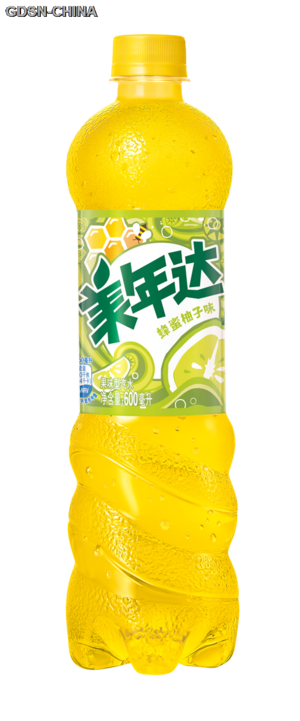 美年达蜂蜜柚子味果味型汽水600毫升（500毫升+50毫升）MIRINDA HONEY POMELO FLAVOR