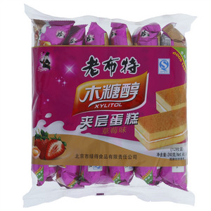 老布特木糖醇草莓味夹层蛋糕