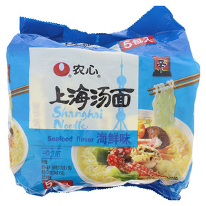 农心上海汤面海鲜味煮面（五包入）