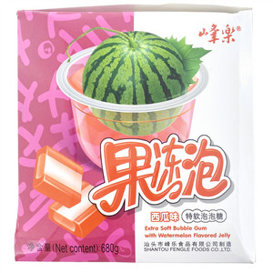 西瓜味果冻特软泡泡糖