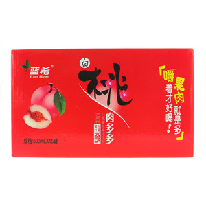 蓝希肉多多果粒桃汁饮料