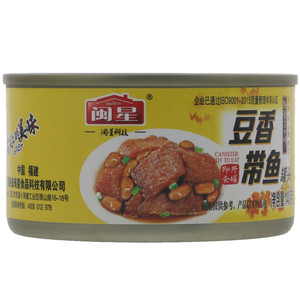 闽星豆香带鱼罐头