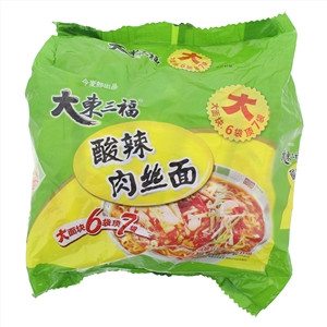 大東三福酸辣酸辣肉丝面