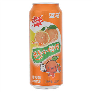 蓝马蜜橙味碳酸饮料