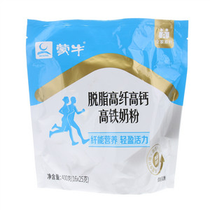 蒙牛脱脂高纤高钙高铁奶粉