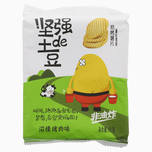 坚强de土豆浓情烤肉味焙烤薯片（膨化食品）