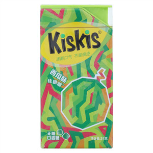 KisKis酷滋轻咀嚼西瓜味无糖口香糖