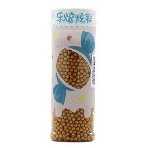 乐焙炫彩瓶装圆珠4mm-食用金糕点装饰用糖果