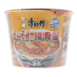 康师傅麻辣排骨面桶面