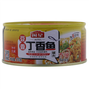 闽星香辣豆香丁香鱼罐头