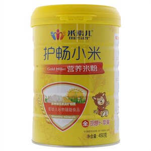 米素儿全胡萝卜苹果护畅小米Gold Millet 营养米粉