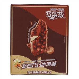 伊利巧乐兹巧乐兹巧克力味脆皮+巴旦木碎+巧克力味流心酱+巧克力香草味冰淇淋熔岩巧巧冰淇淋
