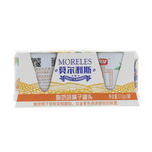 科技莫尔利斯酸奶味橘子罐头210g×2罐