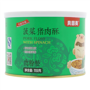 贝因美菠菜猪肉酥肉粉松
