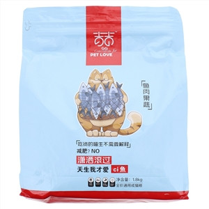 吉吉鱼肉果蔬全价通用成猫粮