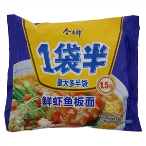 1袋半鲜虾鱼板面