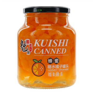 魁牌蜂蜜糖水桔水罐头